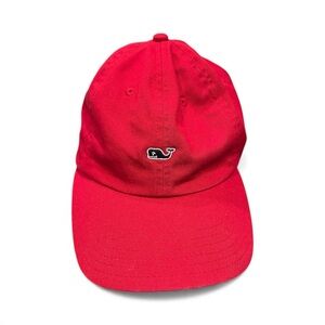 Vineyard Vines Red Whale Logo Baseball Cap